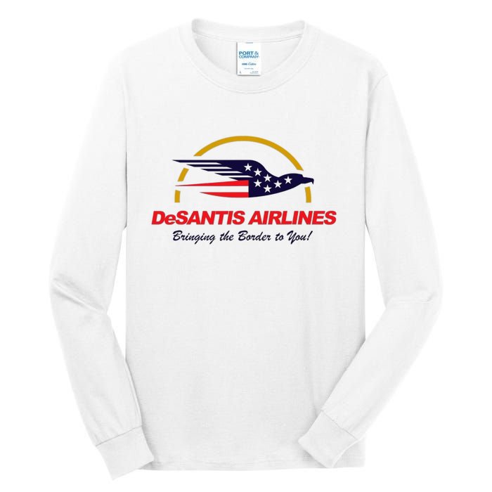 DeSantis Airlines Funny Political Meme Ron DeSantis Tall Long Sleeve T-Shirt