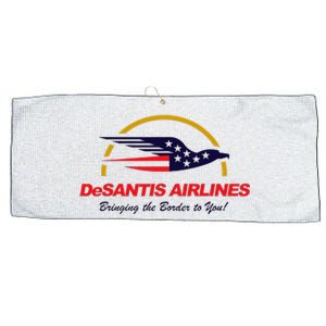 DeSantis Airlines Funny Political Meme Ron DeSantis Large Microfiber Waffle Golf Towel