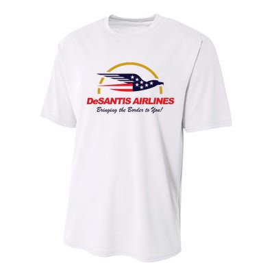 DeSantis Airlines Funny Political Meme Ron DeSantis Performance Sprint T-Shirt