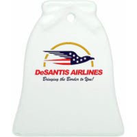 DeSantis Airlines Funny Political Meme Ron DeSantis Ceramic Bell Ornament