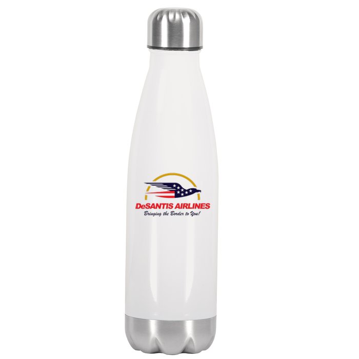 DeSantis Airlines Funny Political Meme Ron DeSantis Stainless Steel Insulated Water Bottle