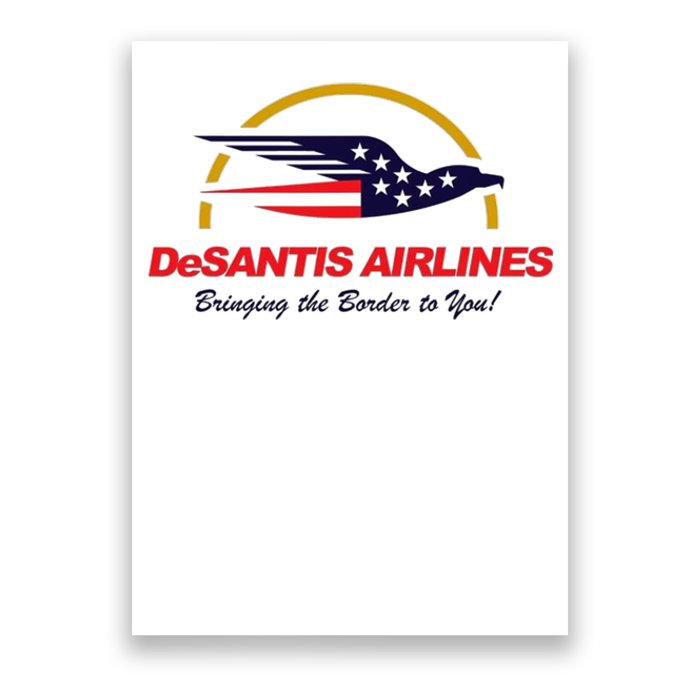 DeSantis Airlines Funny Political Meme Ron DeSantis Poster