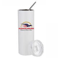 DeSantis Airlines Funny Political Meme Ron DeSantis Stainless Steel Tumbler