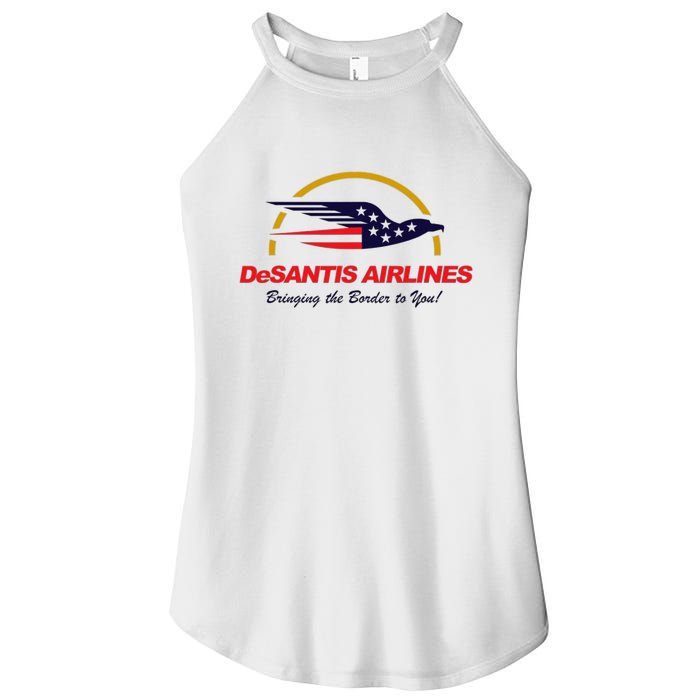 DeSantis Airlines Funny Political Meme Ron DeSantis Women's Perfect Tri Rocker Tank