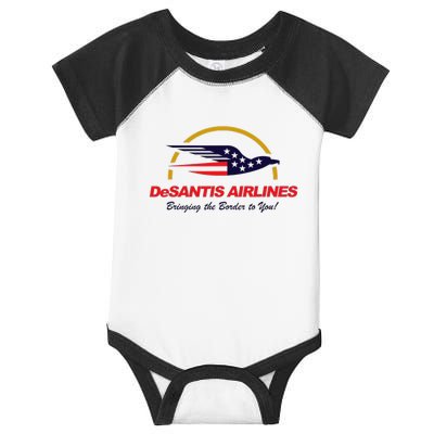 DeSantis Airlines Funny Political Meme Ron DeSantis Infant Baby Jersey Bodysuit