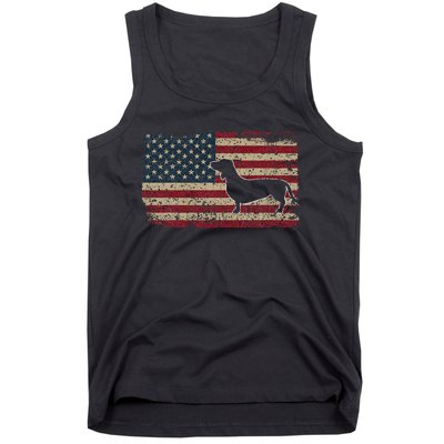 Dachshund America Flag Patriotic Weiner Dog Gift Tank Top