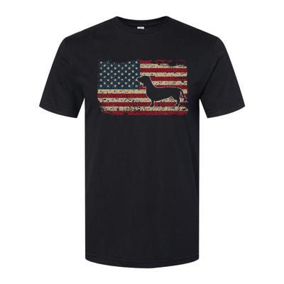 Dachshund America Flag Patriotic Weiner Dog Gift Softstyle CVC T-Shirt