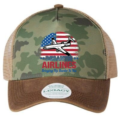 Desantis Airlines Funny Bringing The Border To You Legacy Tie Dye Trucker Hat