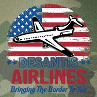 Desantis Airlines Funny Bringing The Border To You Legacy Tie Dye Trucker Hat