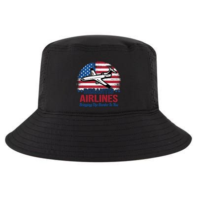 Desantis Airlines Funny Bringing The Border To You Cool Comfort Performance Bucket Hat
