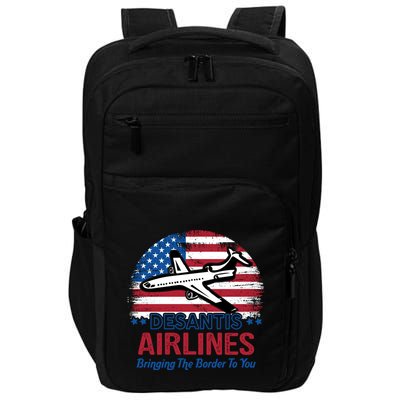Desantis Airlines Funny Bringing The Border To You Impact Tech Backpack