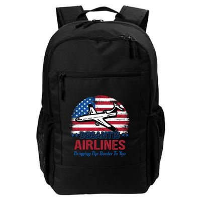 Desantis Airlines Funny Bringing The Border To You Daily Commute Backpack