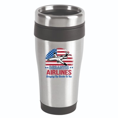 Desantis Airlines Funny Bringing The Border To You 16oz Travel Tumbler