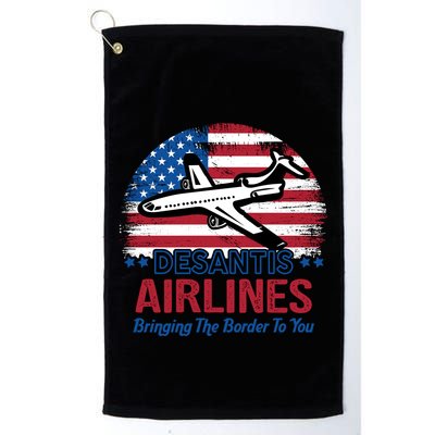 Desantis Airlines Funny Bringing The Border To You Golf Towel