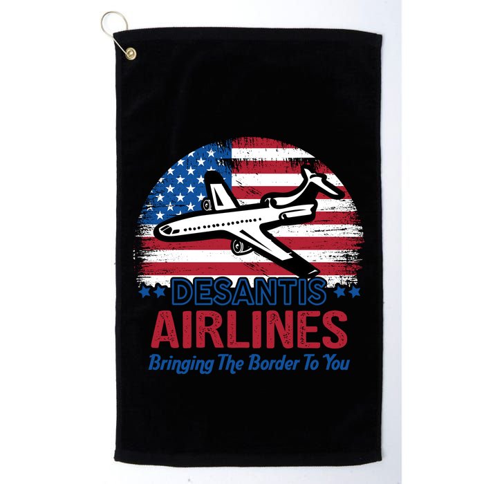 Desantis Airlines Funny Bringing The Border To You Golf Towel