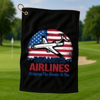 Desantis Airlines Funny Bringing The Border To You Golf Towel