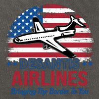 Desantis Airlines Funny Bringing The Border To You Cotton Canvas Backpack