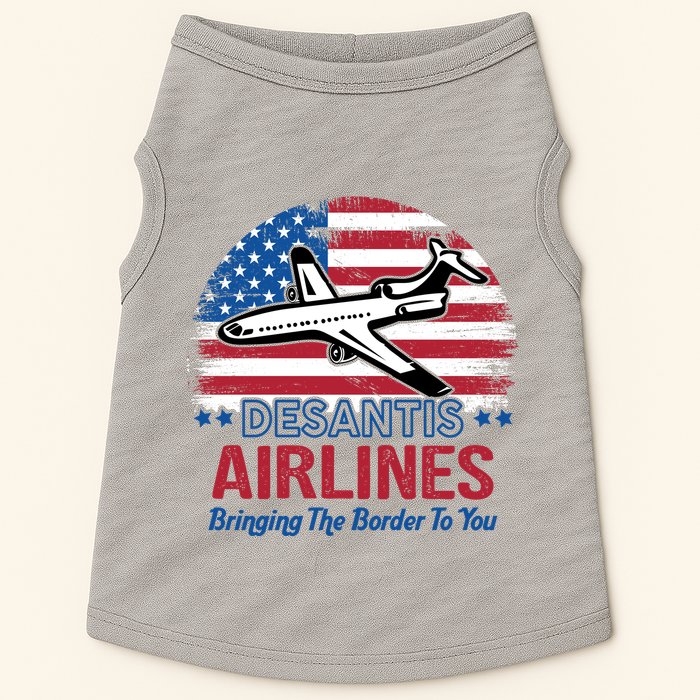 Desantis Airlines Funny Bringing The Border To You Doggie Tank