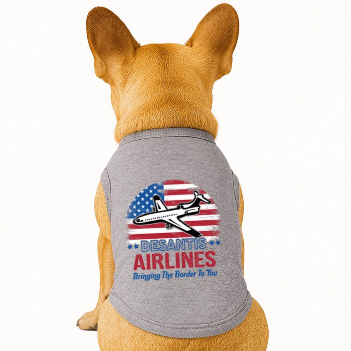 Desantis Airlines Funny Bringing The Border To You Doggie Tank