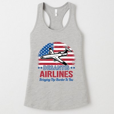Desantis Airlines Funny Bringing The Border To You Womens Tank Top