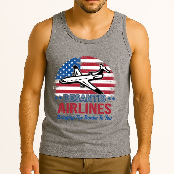 Desantis Airlines Funny Bringing The Border To You Tank Top
