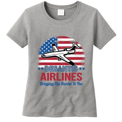 Desantis Airlines Funny Bringing The Border To You Womens T-Shirt