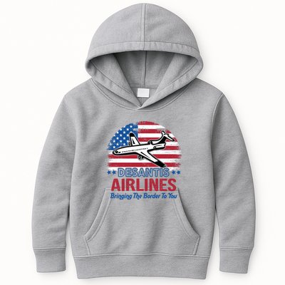 Desantis Airlines Funny Bringing The Border To You Kids Hoodie