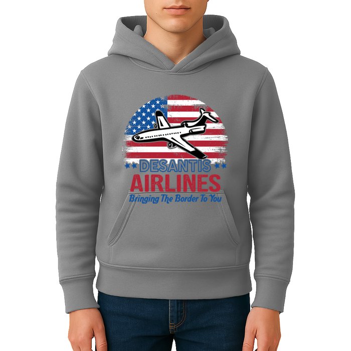 Desantis Airlines Funny Bringing The Border To You Kids Hoodie