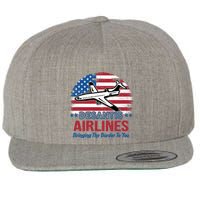 Desantis Airlines Funny Bringing The Border To You Wool Snapback Cap