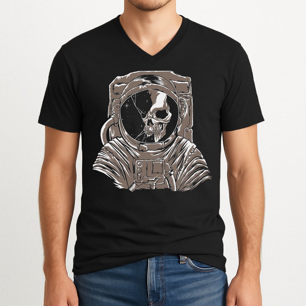 Dead Astronaut Forgotten In Space Galaxy Explorer V-Neck T-Shirt