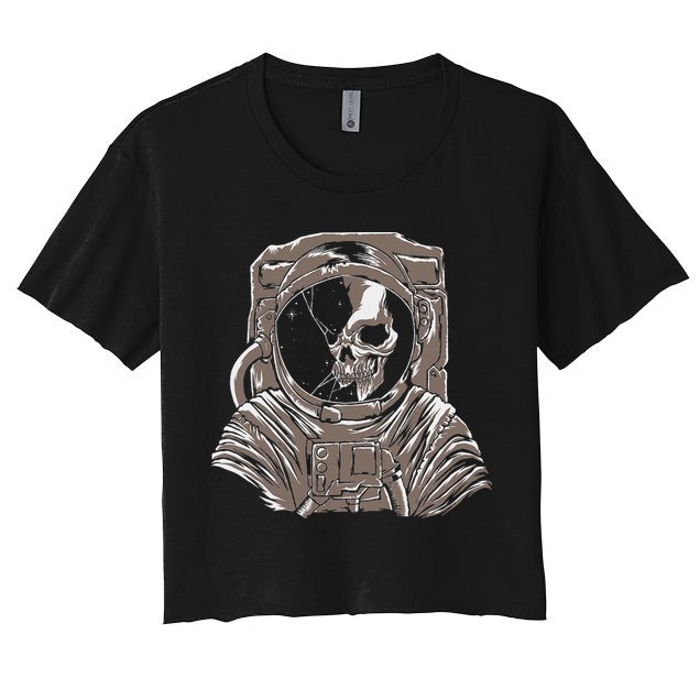 Dead Astronaut Forgotten In Space Galaxy Explorer Women's Crop Top Tee