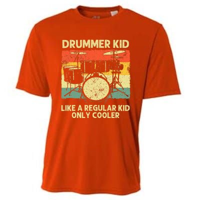 Drumming Art For Drumline Drum Set Drummer Cooling Performance Crew T-Shirt