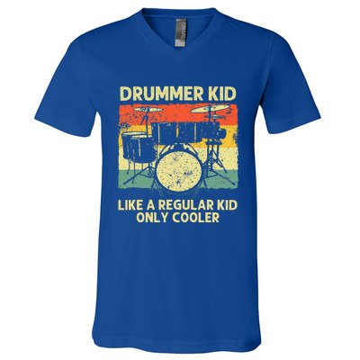 Drumming Art For Drumline Drum Set Drummer V-Neck T-Shirt