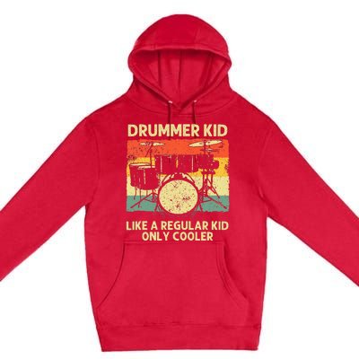 Drumming Art For Drumline Drum Set Drummer Premium Pullover Hoodie