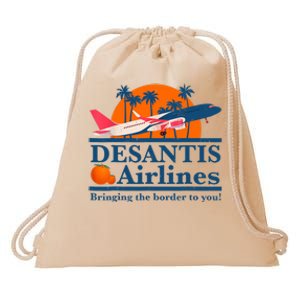 DeSantis Airlines Funny Political Meme Ron DeSantis Governor Drawstring Bag