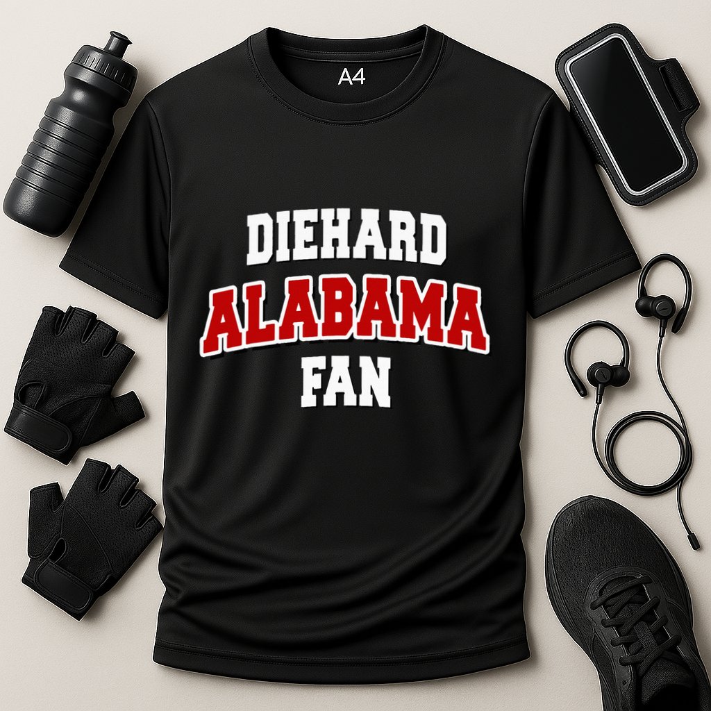 Diehard Alabama Fan Alabama Football Cooling Performance Crew T-Shirt