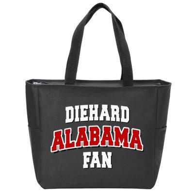 Diehard Alabama Fan Alabama Football Zip Tote Bag