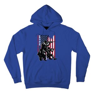 Distress American Flag Home Of The Free Because Of The Brave Gift Hoodie