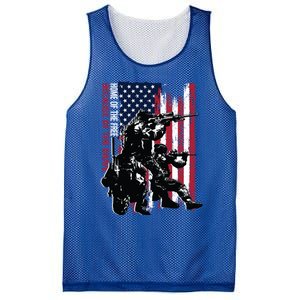 Distress American Flag Home Of The Free Because Of The Brave Gift Mesh Reversible Basketball Jersey Tank