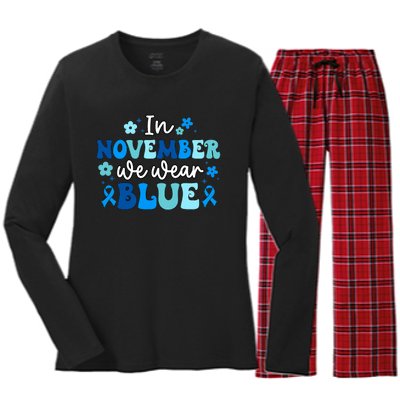 Diabetes Awareness Funny Diabetes Warrior Women's Long Sleeve Flannel Pajama Set 