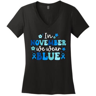 Diabetes Awareness Funny Diabetes Warrior Women's V-Neck T-Shirt