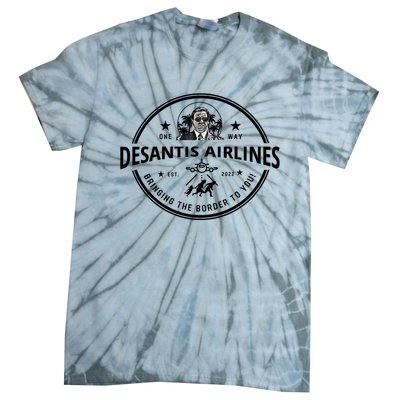 DeSantis Airlines Funny Badge Political Meme Ron DeSantis Tie-Dye T-Shirt