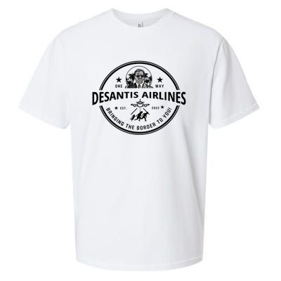 DeSantis Airlines Funny Badge Political Meme Ron DeSantis Sueded Cloud Jersey T-Shirt