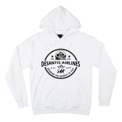 DeSantis Airlines Funny Badge Political Meme Ron DeSantis Hoodie