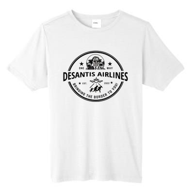 DeSantis Airlines Funny Badge Political Meme Ron DeSantis Tall Fusion ChromaSoft Performance T-Shirt