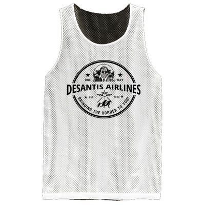 DeSantis Airlines Funny Badge Political Meme Ron DeSantis Mesh Reversible Basketball Jersey Tank