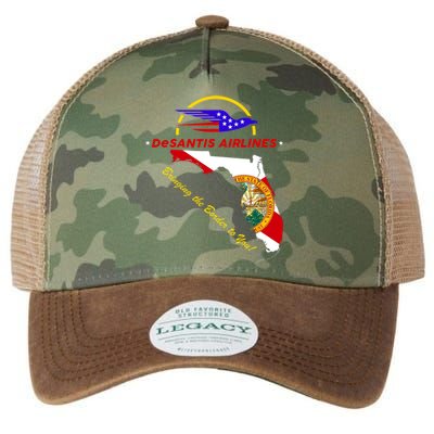 DeSantis Airlines Funny Political Meme Bringing The Border To You Legacy Tie Dye Trucker Hat