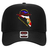 DeSantis Airlines Funny Political Meme Bringing The Border To You High Crown Mesh Back Trucker Hat