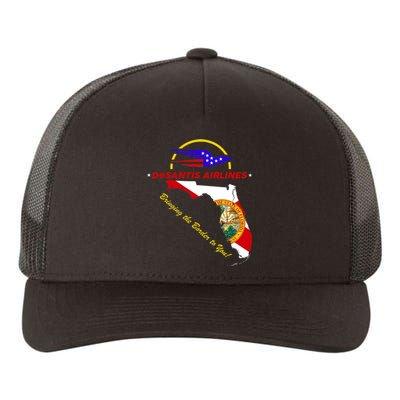 DeSantis Airlines Funny Political Meme Bringing The Border To You Yupoong Adult 5-Panel Trucker Hat