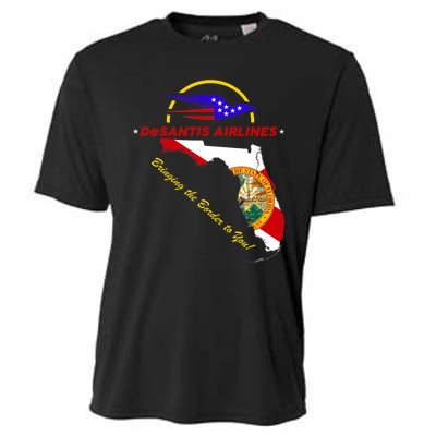 DeSantis Airlines Funny Political Meme Bringing The Border To You Cooling Performance Crew T-Shirt